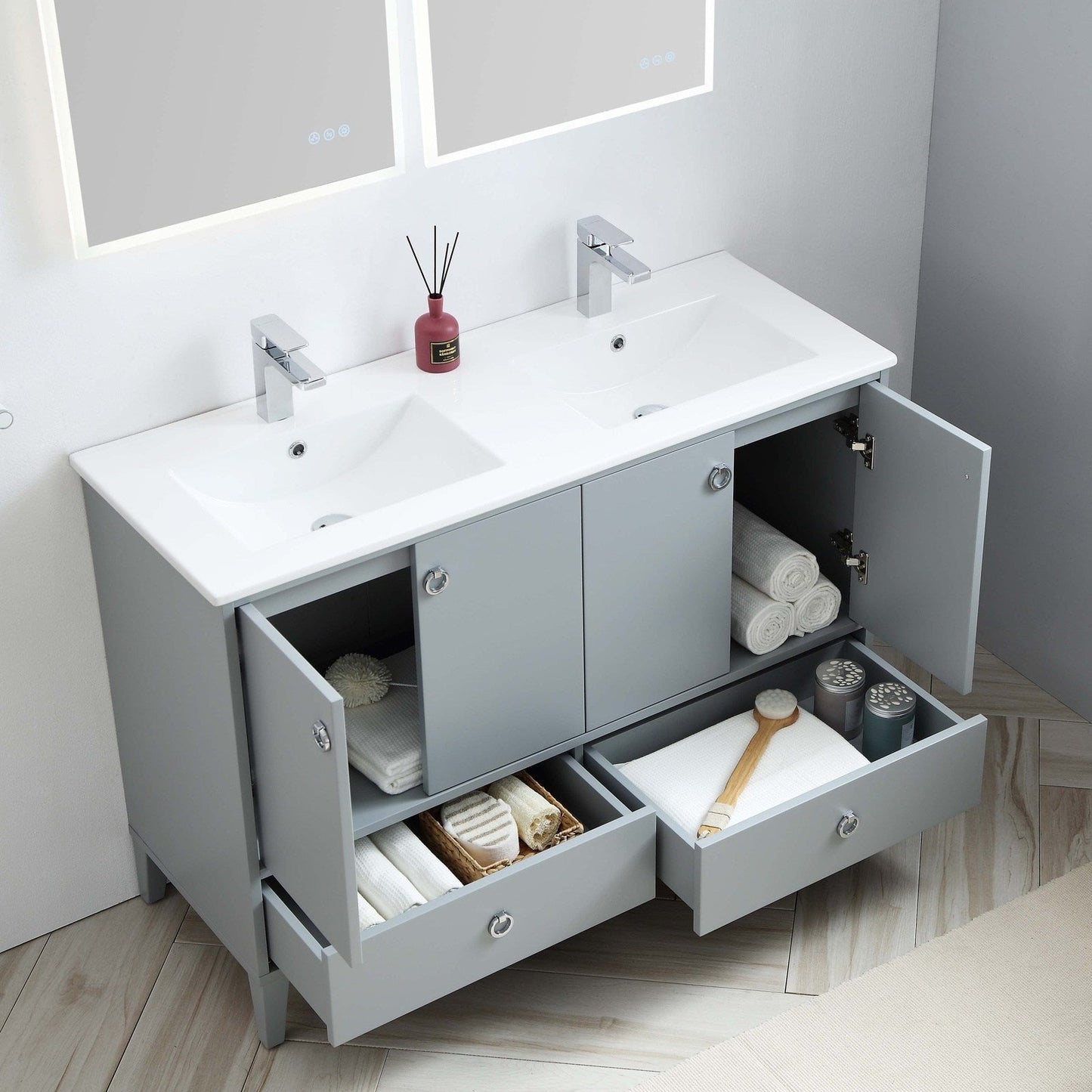 Blossom Lyon 48 Inch Bathroom Vanity – Double Sinks - V8023 48 01D