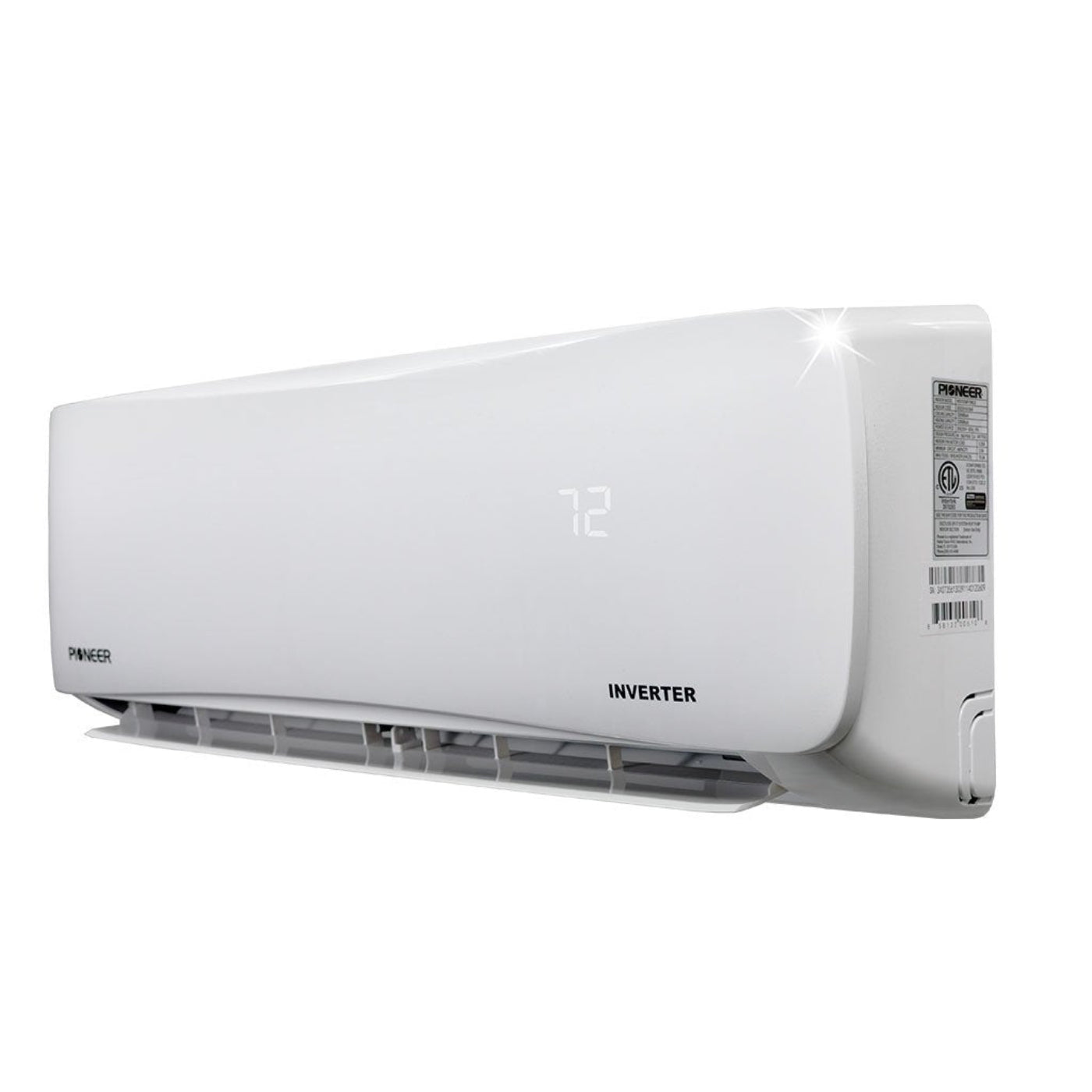 Pioneer 18,000 BTU 19 SEER2 Ductless Mini-Split Inverter+ Air Conditioner Heat Pump System Full Set 230V - WYS018GMFI20RL-10