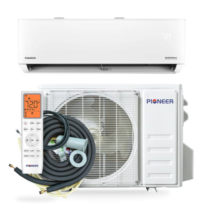 Pioneer Quantum Ultra 18,000 BTU 23 SEER2 230V High-Wall Ductless Energy-Star Mini-Split Air Conditioner Inverter Heat Pump Full Set - WYT018GLSI24RL-10S